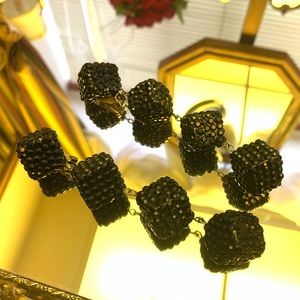 Vintage Richard Kerr design black cristal earrings